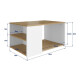 Mesa Ratona Nórdica De Living 3 Estantes Madera Combinada Blanco