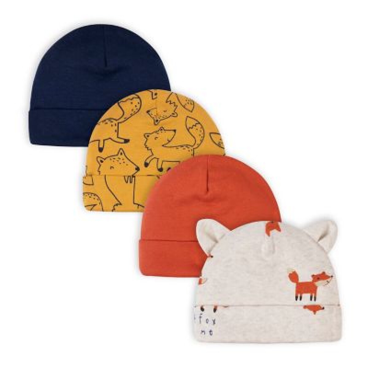 Pack x4 Gorros algodon - zorro azul 