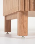 Banco Beyla con 2 puertas de madera maciza y chapa de roble 98,5 cm FSC 100% Banco Beyla con 2 puertas de madera maciza y chapa de roble 98,5 cm FSC 100%
