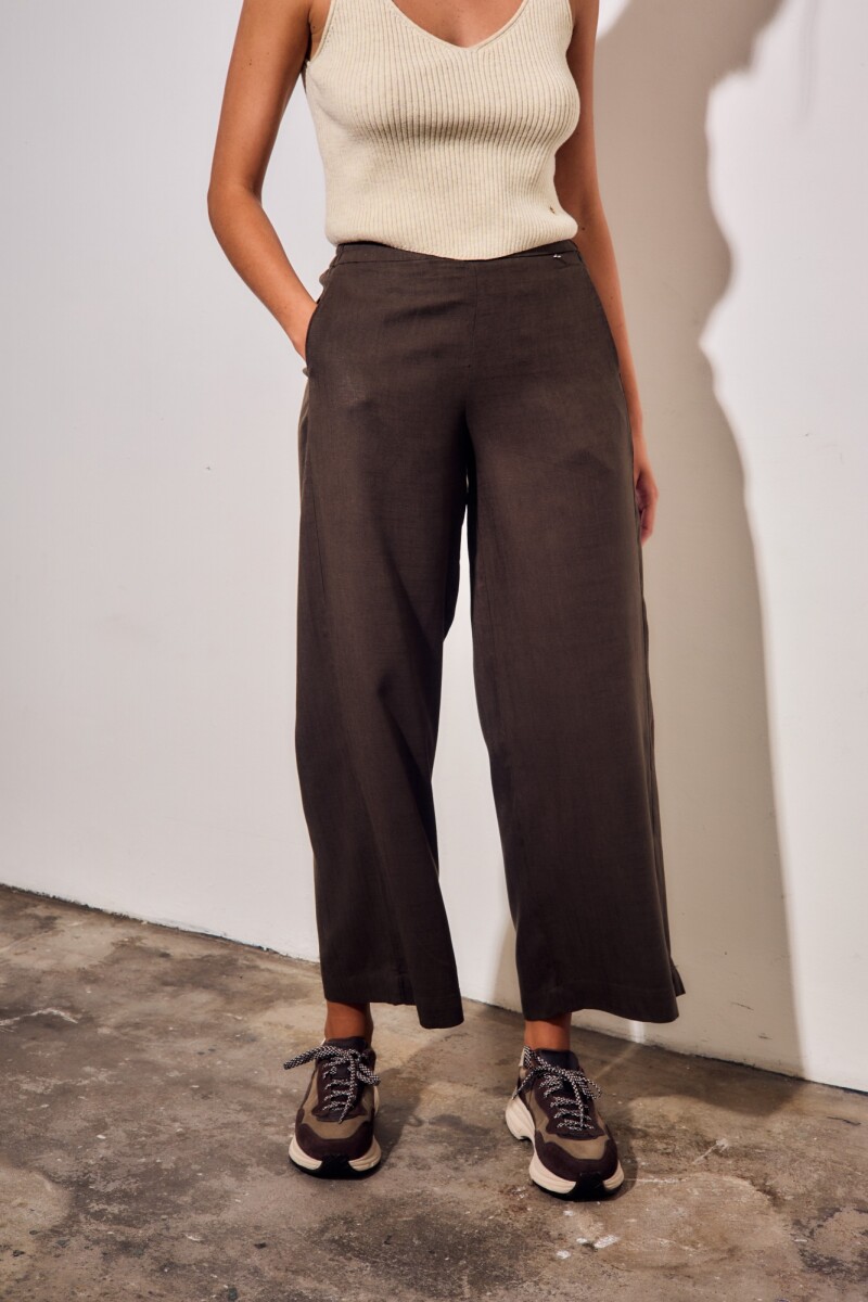 Pantalón Lino Oliva