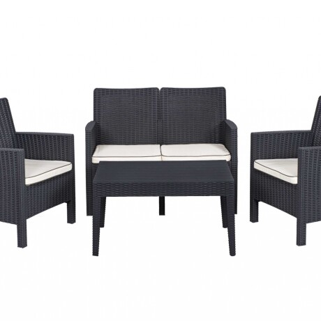 Set Nova de Resina UV con Diseño Moderno para Exteriores 2+1+1+ Mesa Símil Ratán Set Nova de Resina UV con Diseño Moderno para Exteriores 2+1+1+ Mesa Símil Ratán
