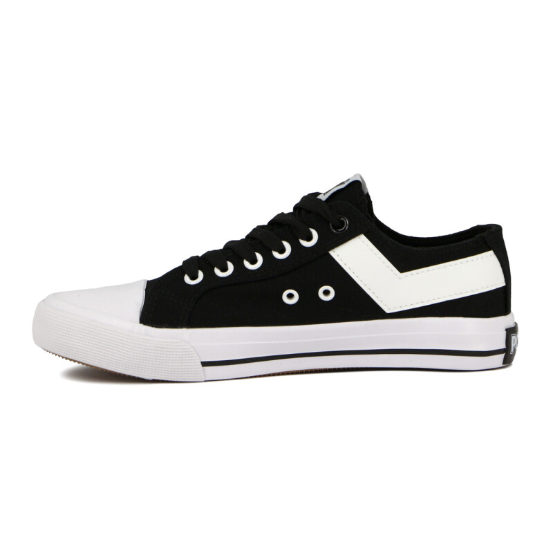 Pony Lona Bajo Acordonado /blck/wht Negro-blanco