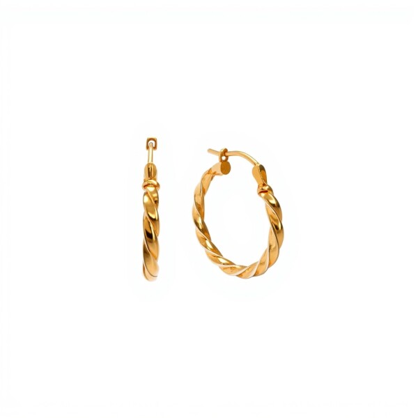 Caravanas aros torneados - Oro bajo - Sin Piedra- CA8400 sinpiedra