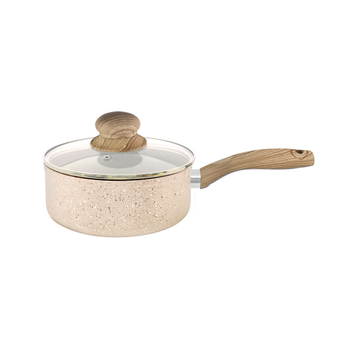 CACEROLA ANTIADHERENTE ALUM.18X8CM 2L APTO INDUC. BEIGE 