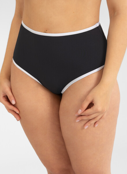 Bombacha alta piping Negro