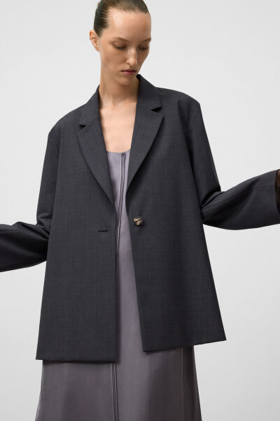 CHAQUETA Gris Melange