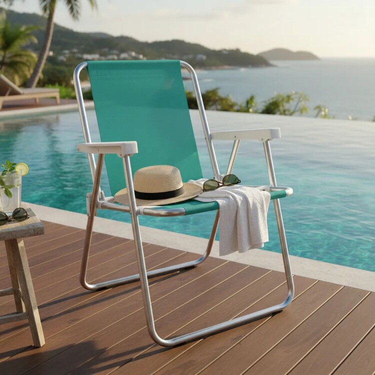 SILLA ALTA ALUMINIO MOR VERDE SILLA ALTA ALUMINIO MOR VERDE