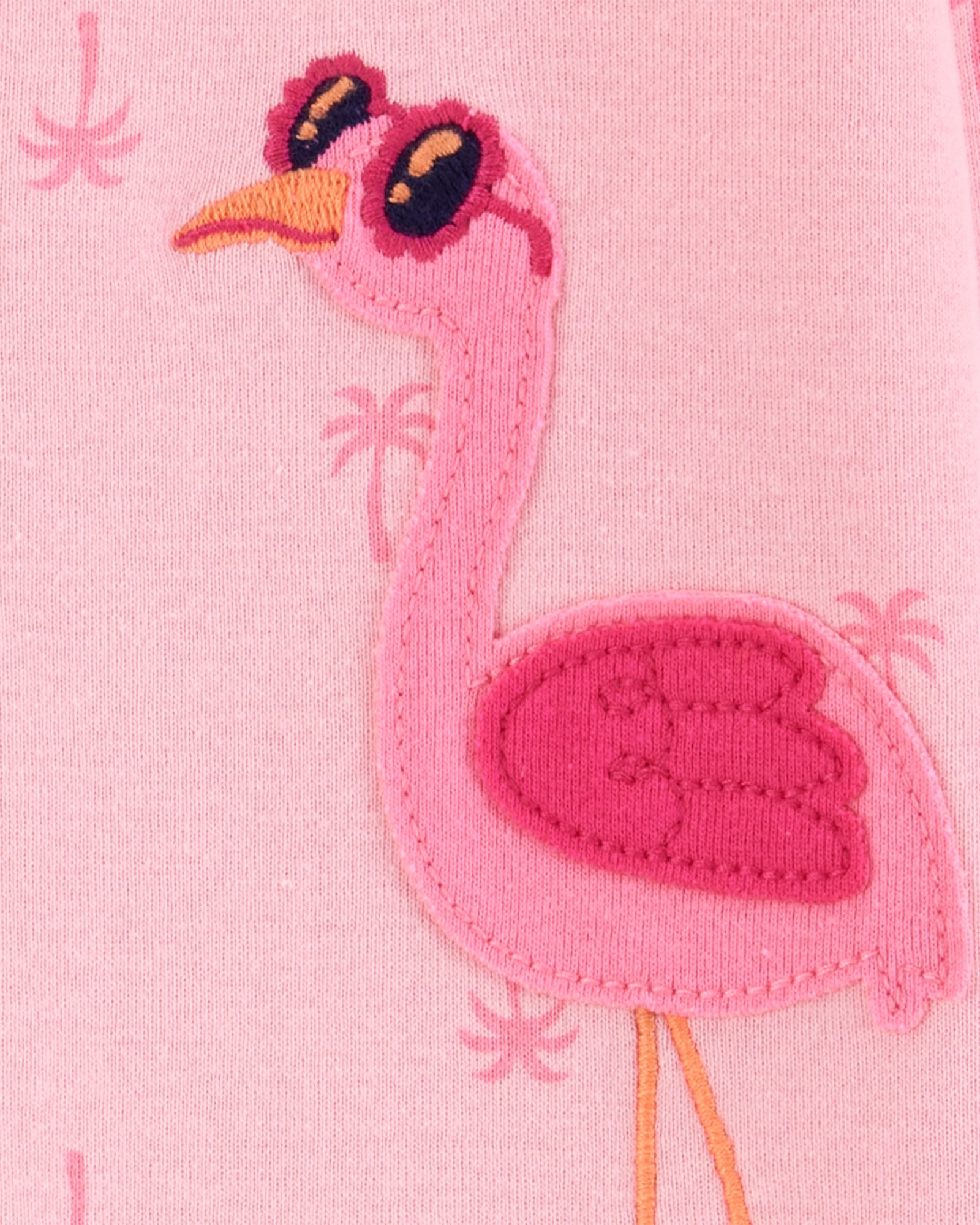 Pijama una pieza de algodón, diseño flamenco Sin color
