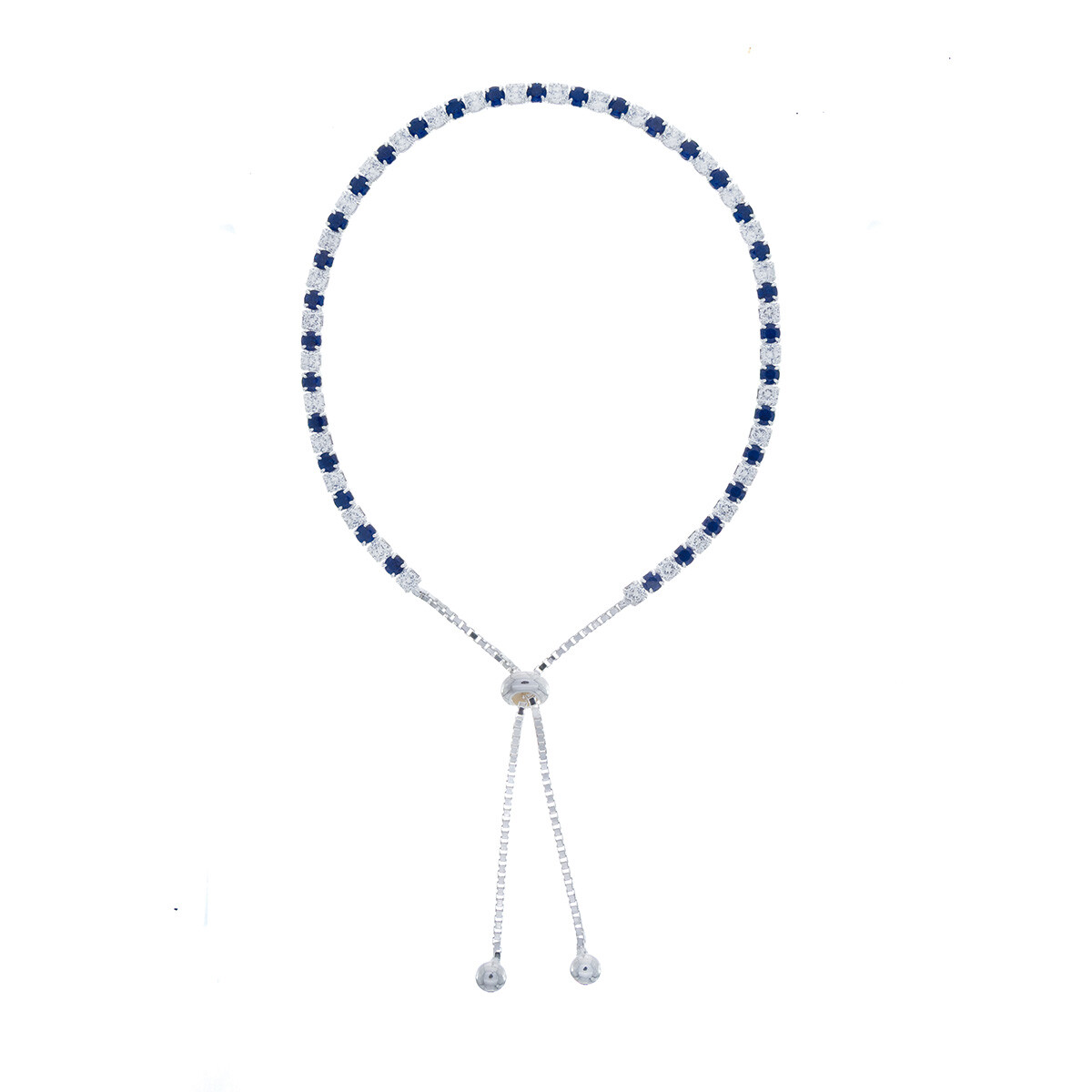 Pulsera de plata 925 con circonias. 