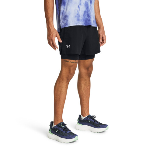 UA LAUNCH 5'' 2-IN-1 SHORTS-GRY BLK-001