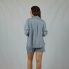 Camisa Dama 3/4 Lino Blue