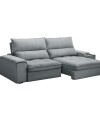 Sillon 3 cuerpos Retractil Reclinable Bariloche Gris