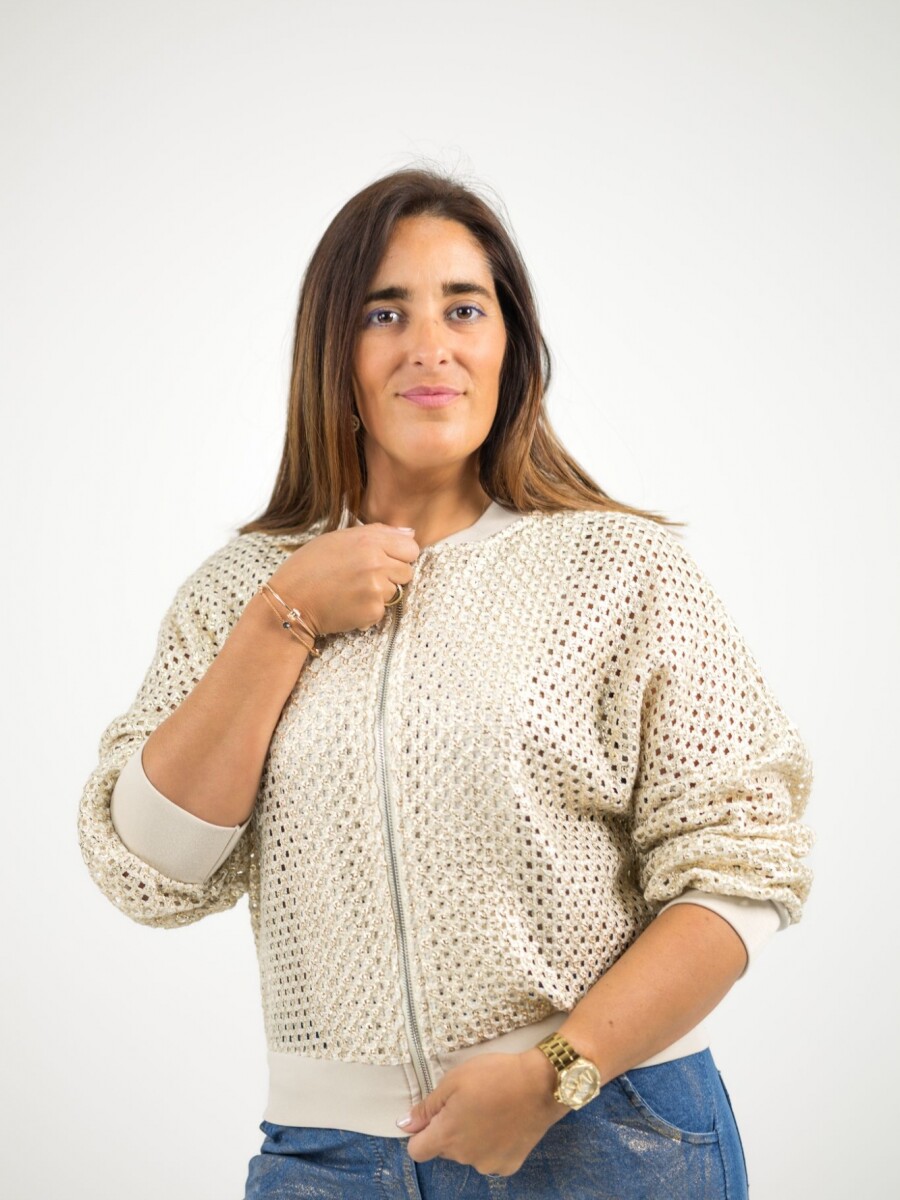 Campera broderie dorada Campera broderie dorada