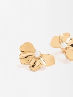 Pendientes Media Flor dorado