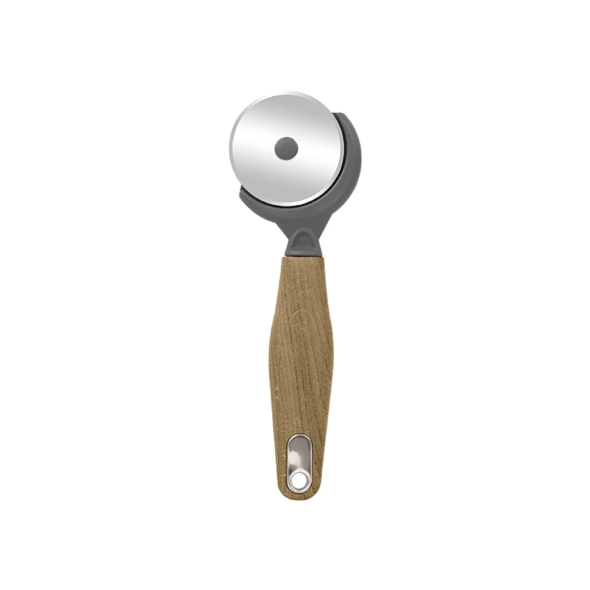 CORTADOR PIZZA 21x7CM PLASTICO MADERA/GRIS 