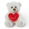 Oso de Peluche con Corazón Oso Blanco