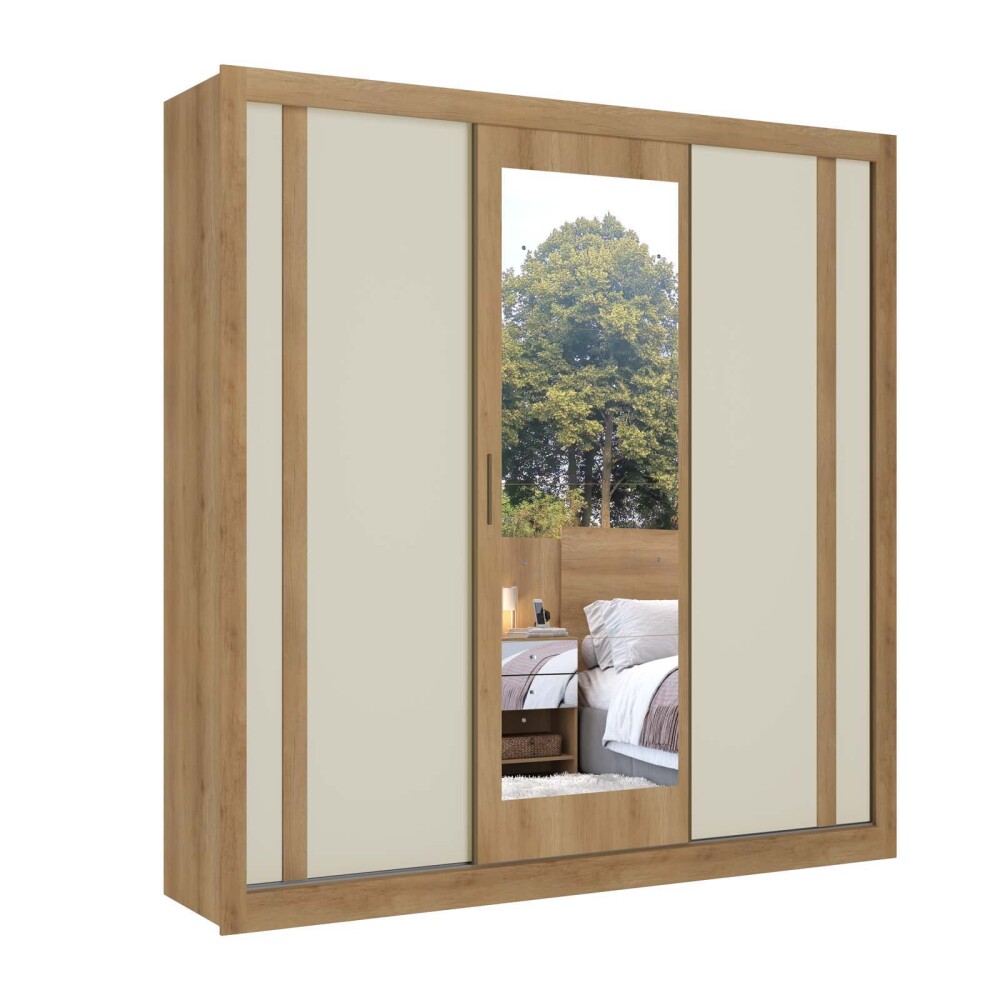 PLACARD ROPERO 3 PUERTAS MDP MARRON IBIZA FLEX