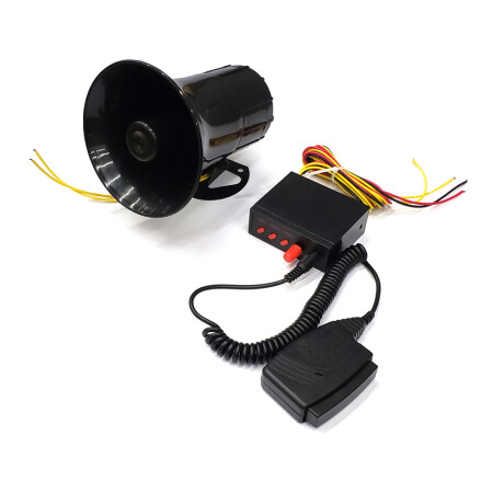BOCINA SIRENA - 12V 50W 3 TONOS CON MICROFONO - BOCINA SIRENA - 12V 50W 3 TONOS CON MICROFONO -