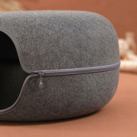 Cama Túnel Integrado Gatos Fieltro Dona Rascador Resistente Gris
