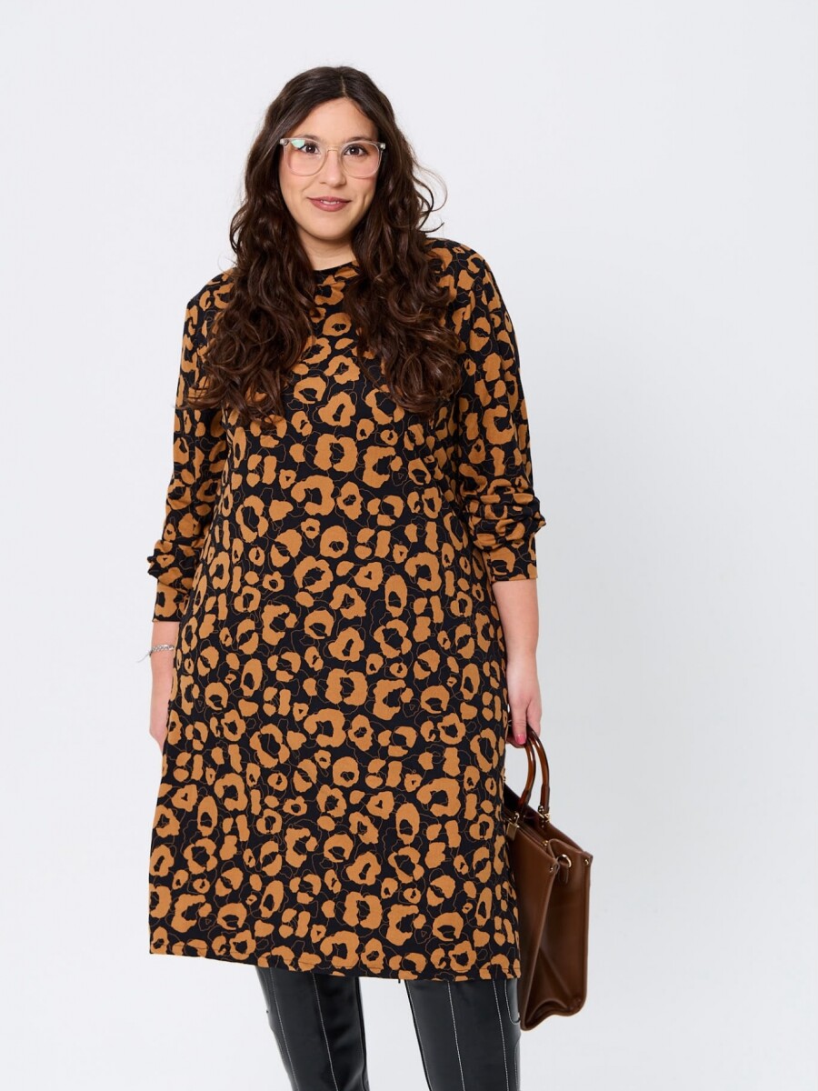 Vestido Natalia Print marrón