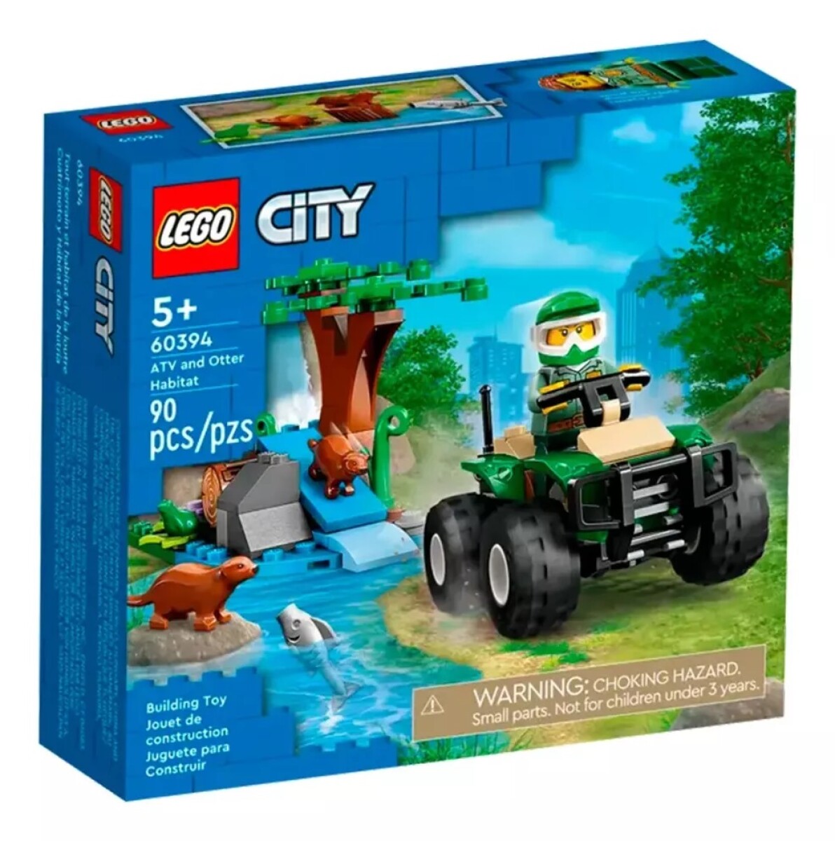 Aventuras Lego Quad Y Habitat De La Nutria 90pcs 60394 
