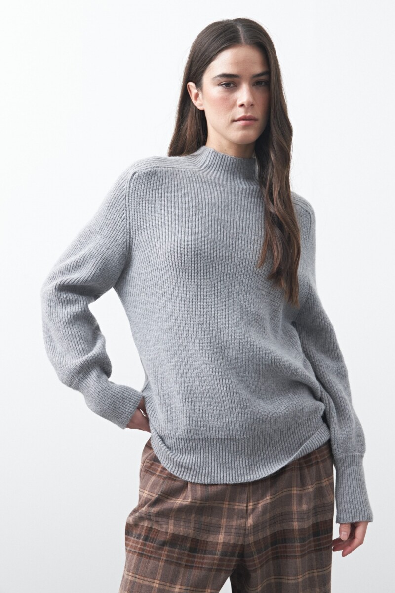 POLERA DALMA Gris Melange