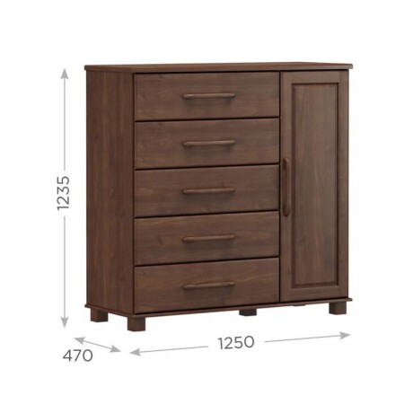 COMODA FINESTRA 5 CAJONES 1 PUERTA OURO CAFE COMODA FINESTRA 5 CAJONES 1 PUERTA OURO CAFE