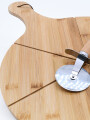 TABLA DE PIZZA CON CUCHILLO MADERA