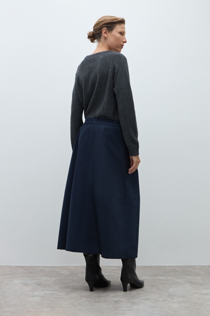 Falda oversized azul marino