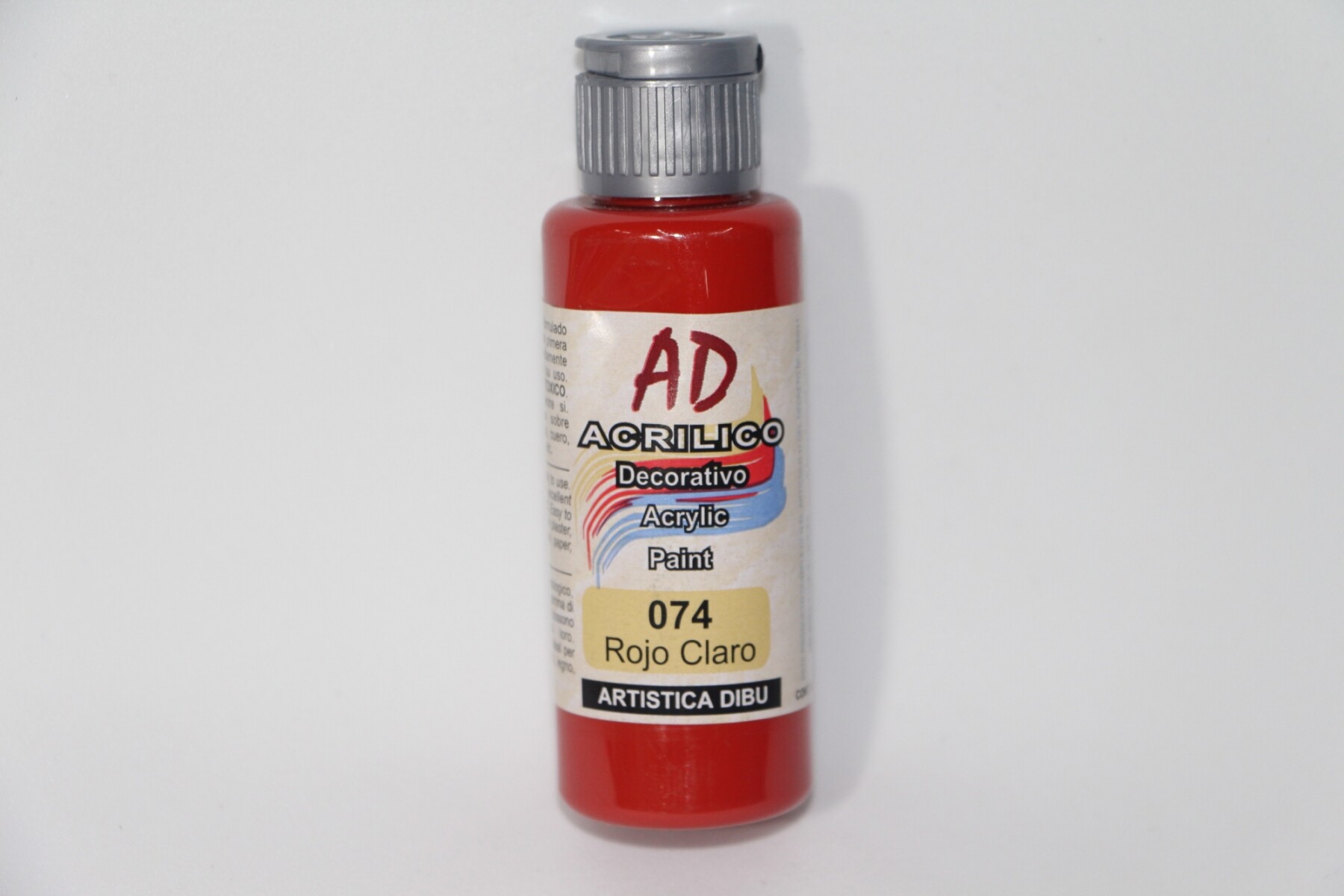 PINTURA ACRILICA ARTISTICA DIBU 60 ML. DIFERENTES COLORES - COLOR ROJO CLARO 074 
