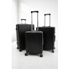 Set de Valijas Rígidas x3 con Ruedas 360° – Equipaje de Viaje Negra