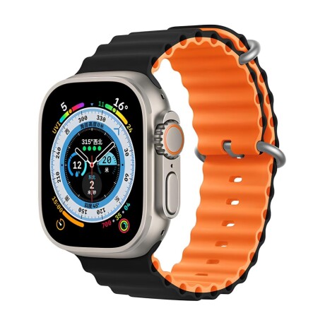 Correa Deportiva de Silicona Devia Series Sport6 Two-Tone Band para Apple Watch 42mm / 44mm / 45mm / 49mm Orange