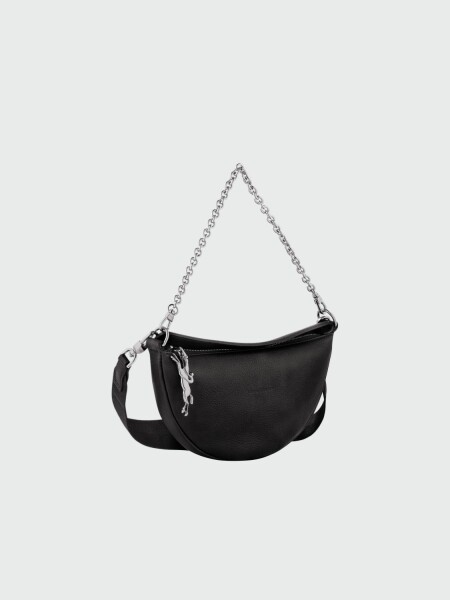 Longchamp -Cartera pequeña de cuero, Smile Negro