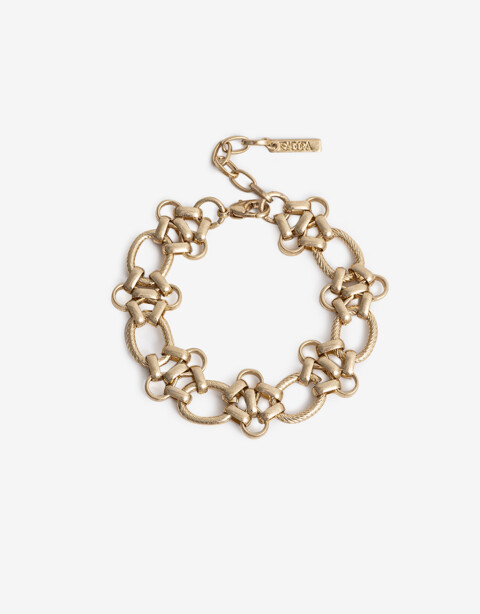 Pulseras Flexibles Metal Pulsera Flexible Eslabones Metal - Dorado