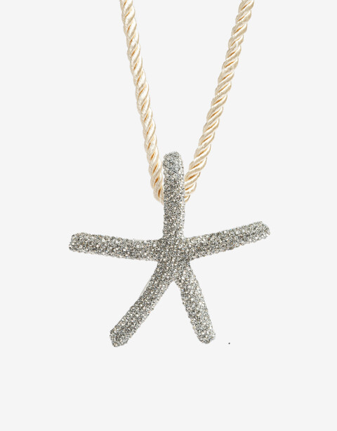 Collares Cortos Cordón Collar Corto Cordón Estrella - Blanco Crema