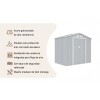 Galpón prefabricado Reforzado 2 Puertas ARCHER B Aluminio