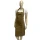 Delantal con peto, tres bolsillos, cuello y cintura ajustable Khaki