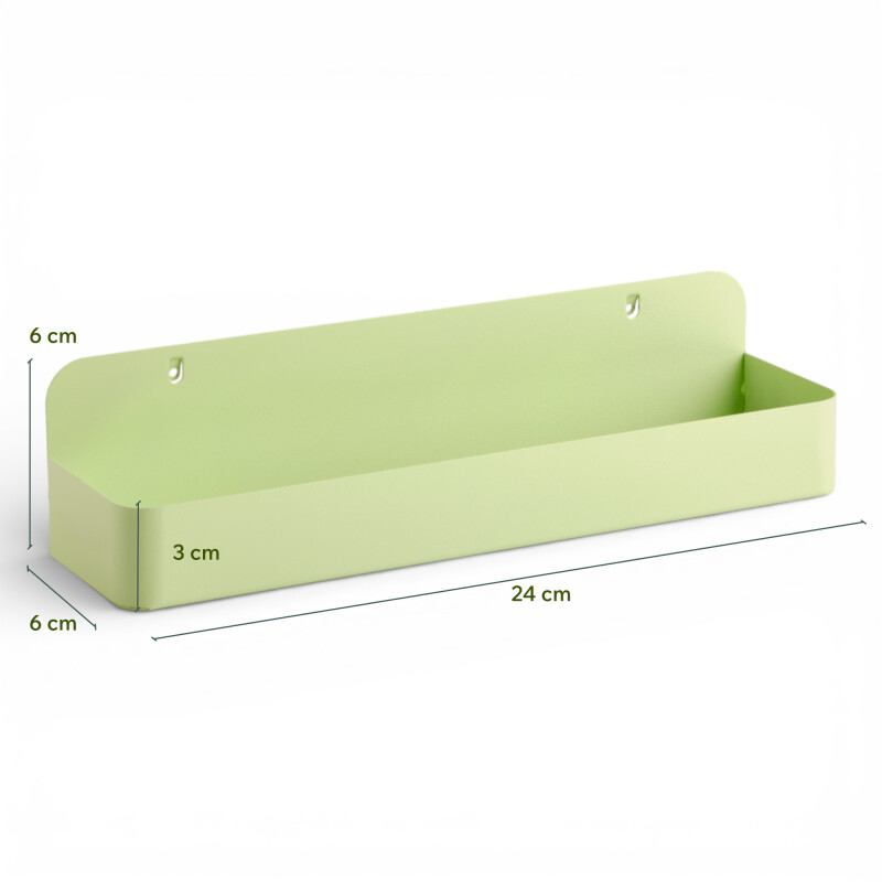 Caja cuadrada grande para panel perforado pegboard metálico Verde