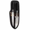 Set de Asado Artesanal - Cuchillo y Tenedor Parrillero Guampa o Hueso N°5 Negro