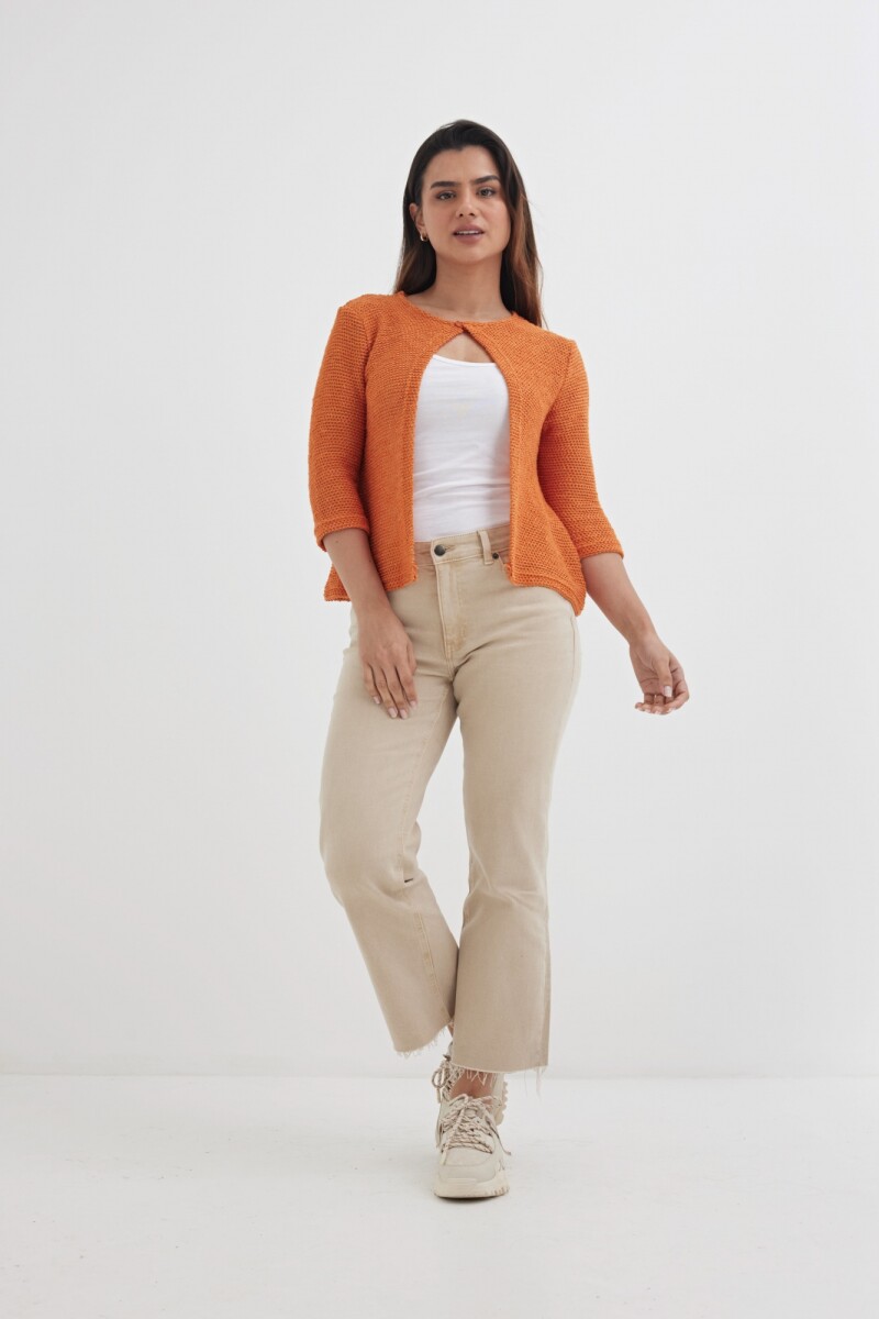 Cardigan mangas 3/4 NARANJA