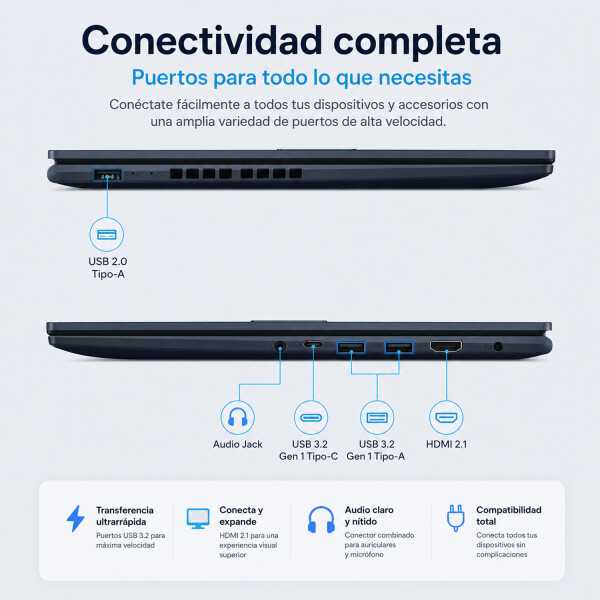 Notebook Asus Vivobook I7 16gb Ram 512gb Ssd 15.6" NOTEBOOK ASUS VIVOBOOK I7/16/512/15.6"