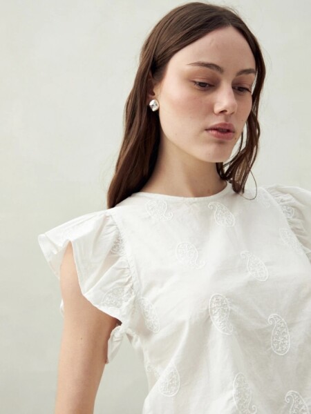 BLUZA D.CASSIN MACEDONIA BLANCO