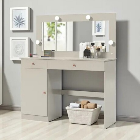 TOCADOR NATIVA CAMARIM DIAMANTE 1 PUERTA 2 CAJONES. OFF WHITE TOCADOR NATIVA CAMARIM DIAMANTE 1 PUERTA 2 CAJONES. OFF WHITE