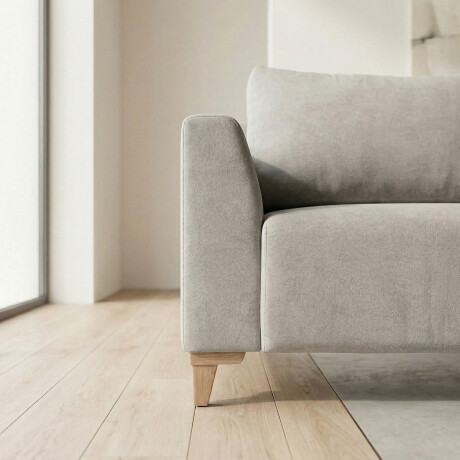 Sofá Gino - Microfibra - 3 cuerpos TC1009 (Plata)