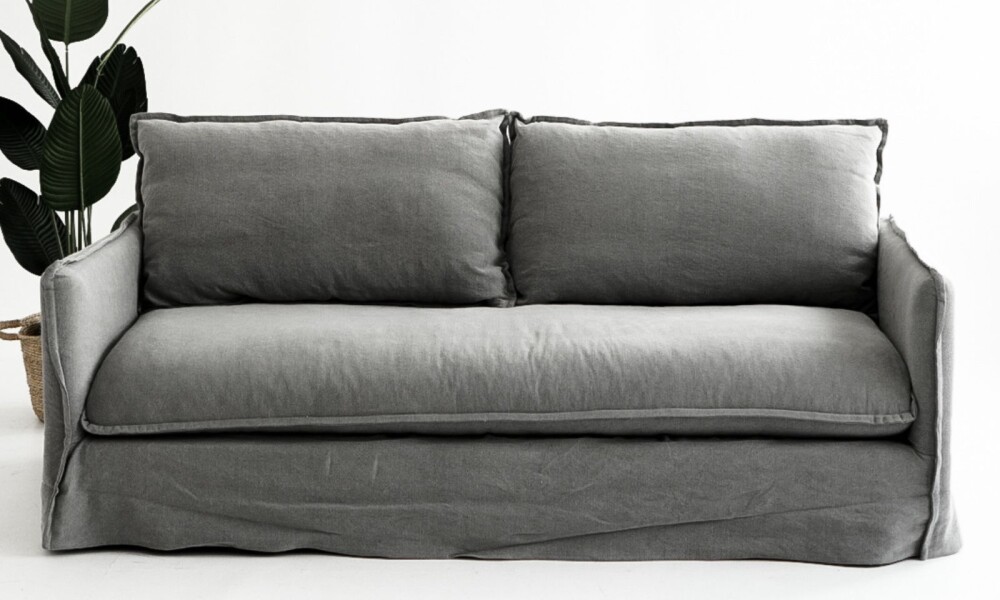Sofa 3 cps ARIES 2.20 m DESENFUNDABLE Gris