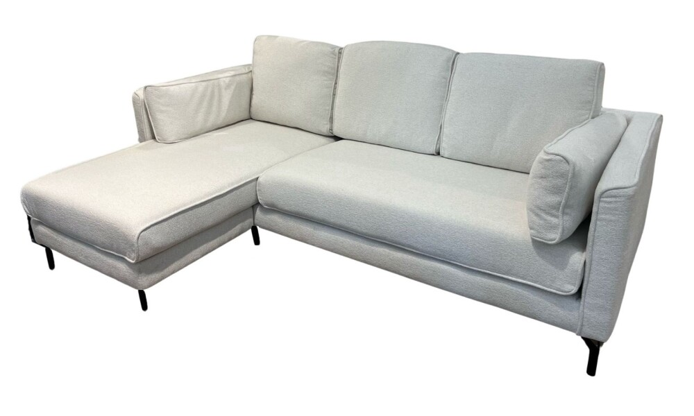 Sofa con Chaise Longue BANAK Beige/Chocolate