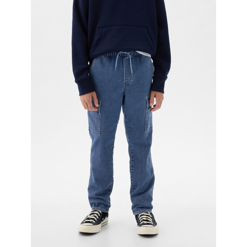 DENIM JOGGER CARGO LT WASH LIGHT WASH
