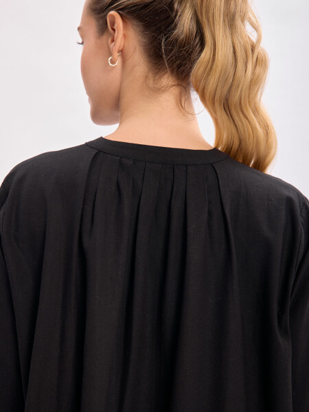 Vestido mangas volumen Negro