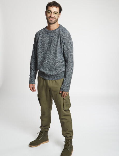 Pantalon cargo oliva