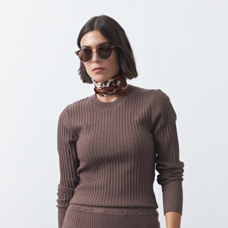 SWEATER LISE Marrón oscuro